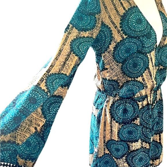 ILLA ILLA Retro Rocker-Style Bell Sleeve Y2K Romper Shorts 90's Size Small - Picture 3 of 11